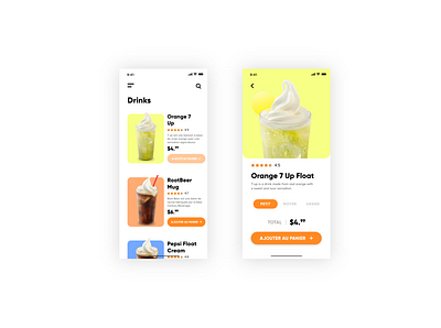 DAY 043 - FOOD DRINK MENU app branding design flat illustration minimal typography ui ux vector