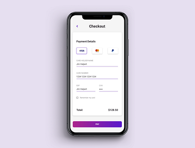 Credit Card Checkout app app design credit card checkout dailyui dailyuichallenge design ui ux