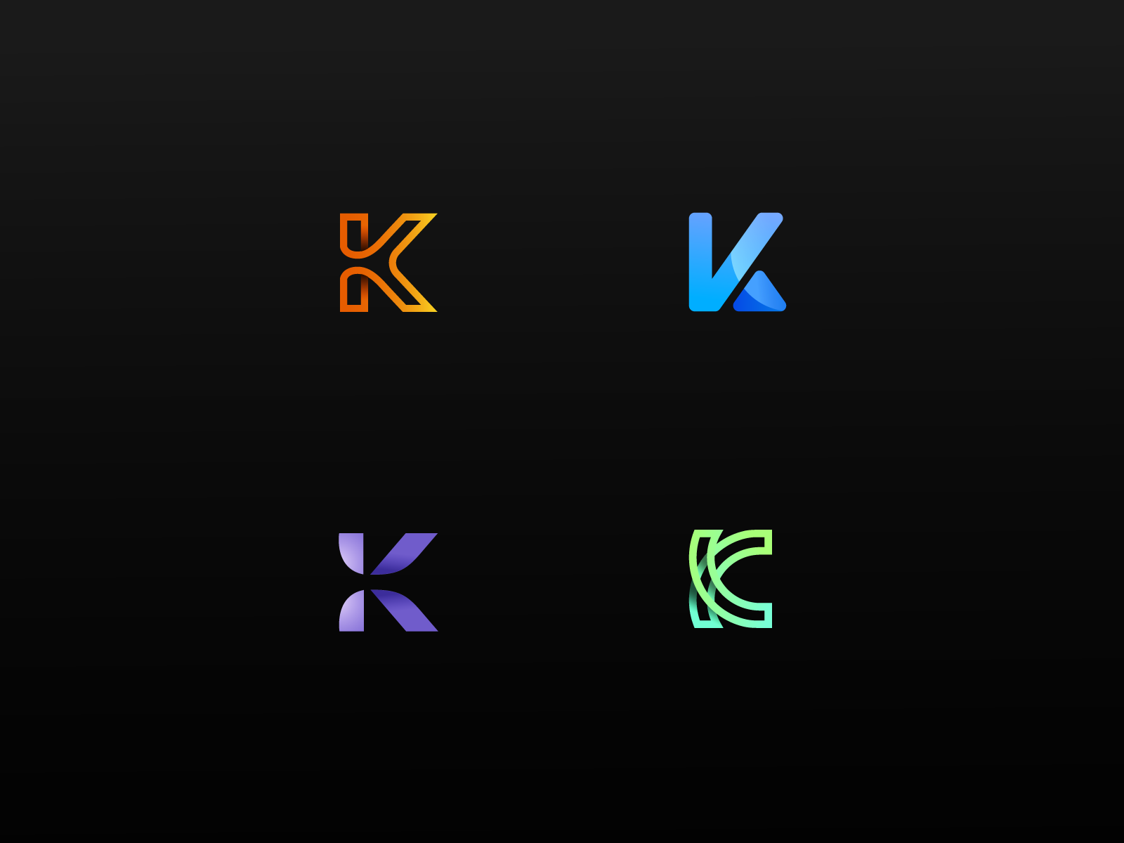 K Letter Logo Concepts by Kelly Brandewie on Dribbble