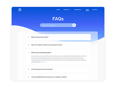 Frequently Asked Questions Page dailyui dailyuichallenge design faq questions ui webpage