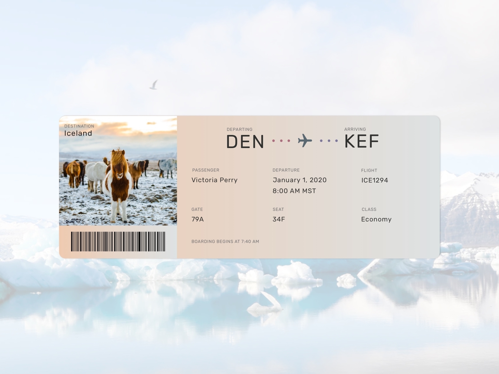 Daily Ui 024 Boarding Pass By Sarah Detty On Dribbble