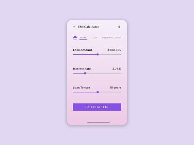 Daily UI | 036 - EMI Calculator