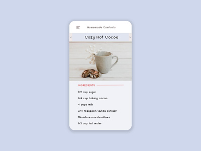 Daily UI | 040 - Recipe