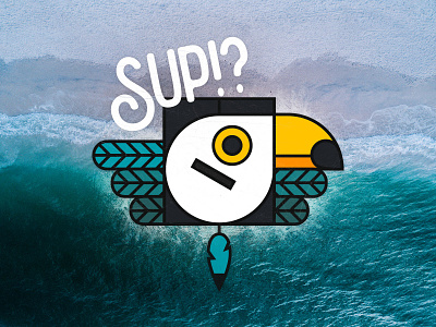 Sup!? animal debut debut shot graphic design illustration minimal sup toucan