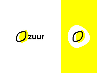 zuur black and yellow lemon logo minimal minimal logo simplistic logo stylized lemon stylized logo yellow zuur