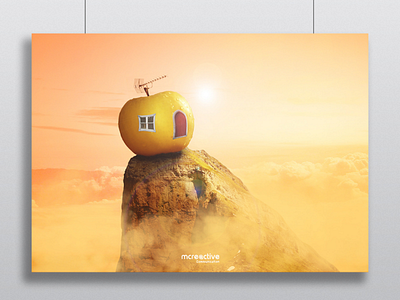 Apple house !!! apple compositing gallery house landscape photoshop sky