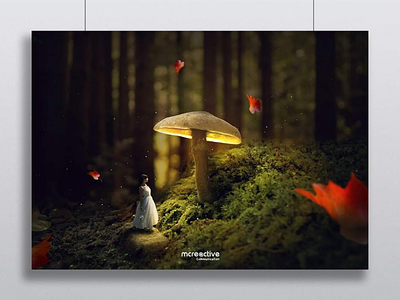 Compositing : Light Mushroom adobe compositing forest mushroom photomanipulation photoshop
