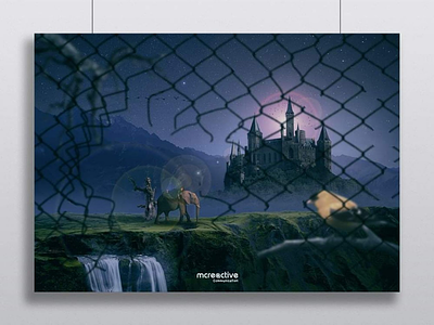 Compositing : Castel by night brush compositing effect forest night photomanipulation photoshop tutorial