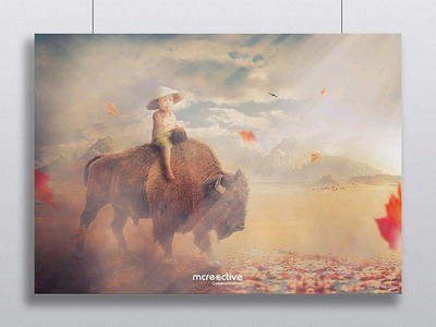 Compositing : Buffalo and Child