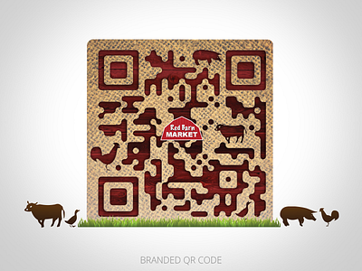 Branded QR Code - Red Barn Market animals farm market qr code