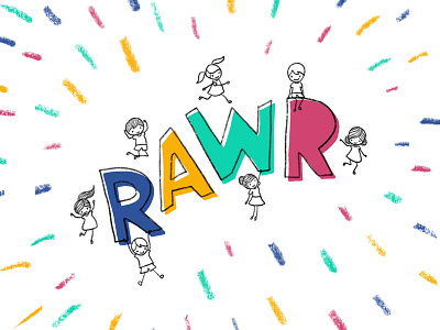kids go RAWR child child theme crayon doodle drawing fun happy kid art kids kids brand playful sketch
