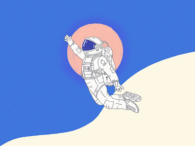 I love you to the edge of the expanding universe and back. astronaut astronomy drawing illustration outerspace space spacesuit