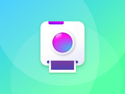 Polaroid Camera Icon app camera gravit designer icon polaroid skeuomorphic vibrant
