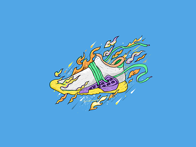 Sneaker Illustration digital painting drawing illustration krita redraw shoes sneaker splash