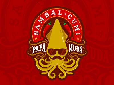 Sambal Cumi Papa Muda Logo Design