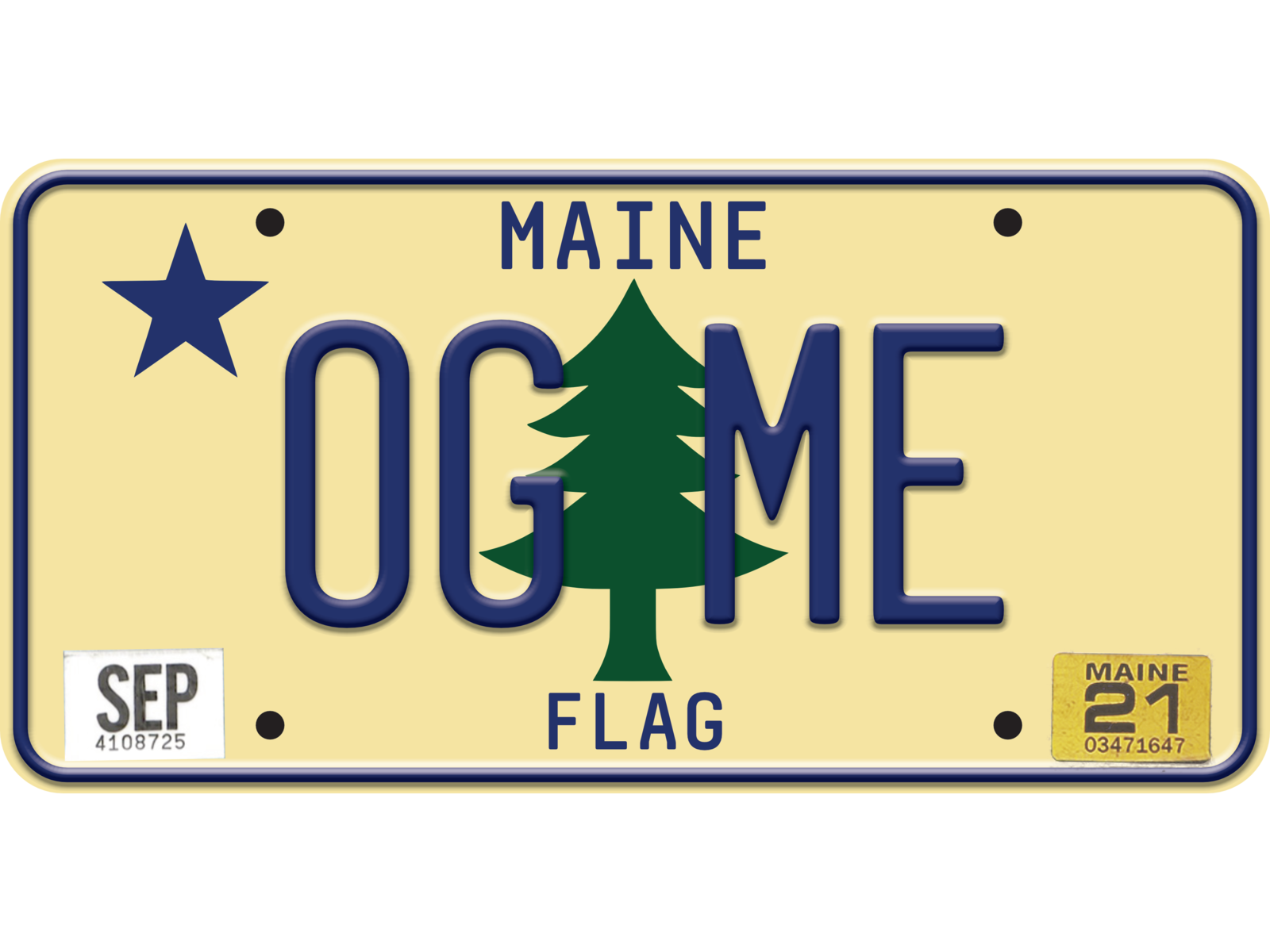 Maine Original Flag License Plate By Kim Slawson On Dribbble