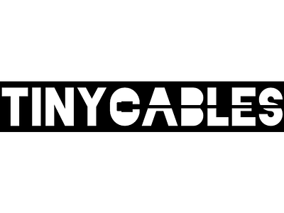 Tiny Cables Logo Exploration black black and white exploration negative space rebound remix tiny cables tinycables tinycables.com white