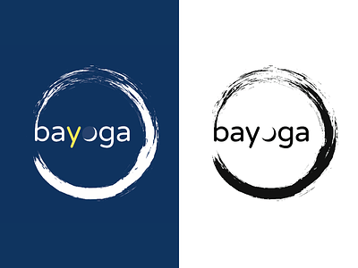 Bayoga Logo For Dribbble biscay blackwhite color enso circle logo moon paris daisy varela round yoga zen circle
