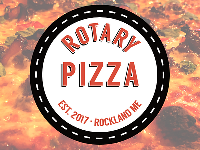 Rotary Pizza Logo For Dribbble curved text d84d3d drop shadow langdon logo pizza rotary valencia