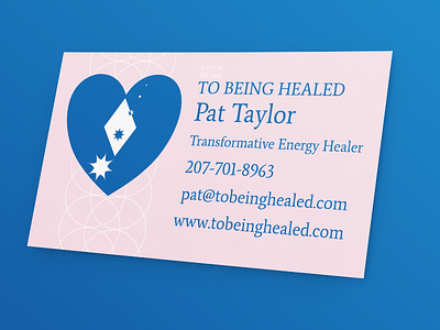 Business card and identity for a healer 0066b4 average business card diamond ffe3eb healer heart identity lens flare multidimensional octogram starburst