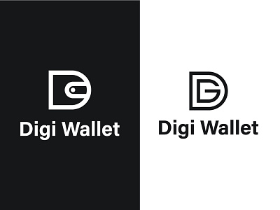 Digi Wallet Logo 品牌 商标 图标 数字资产 科技，矢量，矩形，插图