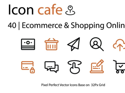 Ecommerce & Shopping Online Icons ecommerce icon line online outline perfect pixels shopping