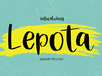 Lepota | Handwritten Font font handdrawn handlettering illustrated lettering pretty script type typography