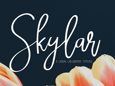 Skylar brush calligraphy font handlettering handwritten logo script signature typeface vintage wedding