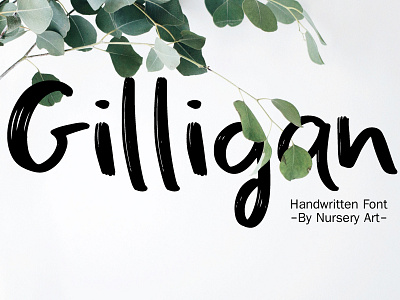 Gilligan font hand drawn lettering logo script type typeface vintage