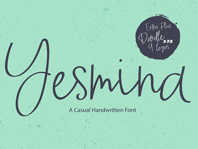 Yesmina bestsellers fonts hand brushed handmade handwritten lettering painted script font wedding brush handwriting
