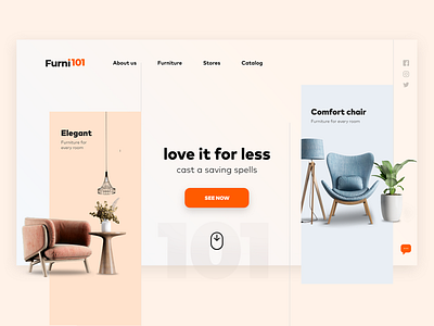 Furniture Store Website Concept design landing page ui user interface web design web site website