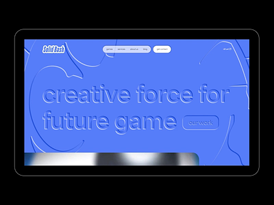 Solid Bash website concept animation blue branding development experiment game generative graphic design