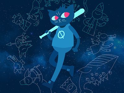 NITW illustration in night the vector woods