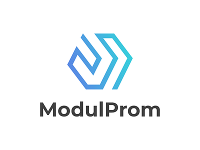ModulProm Logo brand company geometry logo logotype minimalism minimalistic sign