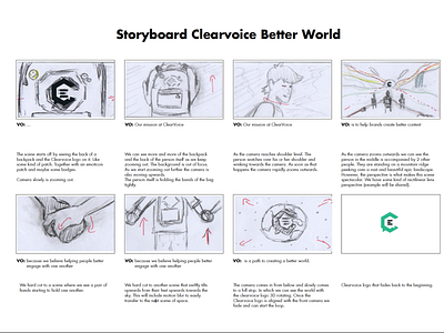 Clearvoice Better Content, Better World Sketch Storyboard animation behind the scenes design art drawing ideas illustration inspiration learning motion animation motion graphics planner template planning project sketch sketching sneak peek storyboard storyboard artist storyboarding voice over