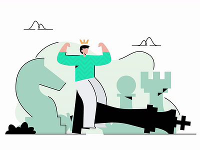 Startup Unique: GIF 2 castle chess chess piece collaborate collaboration illustration king king of the castle kingdom motion designer motion graphic motion graphics design start up startup startup branding startup logo startup marketing startups video animation video animation design