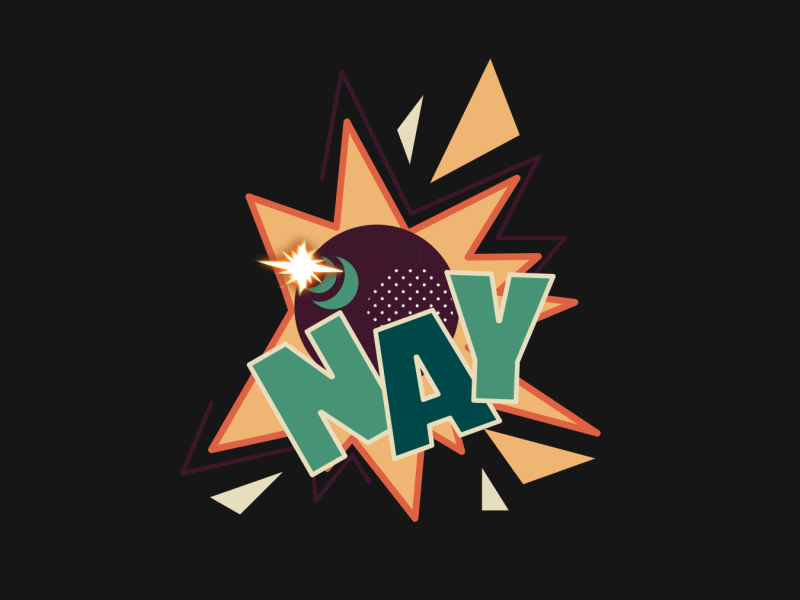 Nay! animation art content creation design illustration motion design motion designer motion graphic motion graphic design motiongraphics no socialmedia socialmediamarketing sticker sticker mule stickers stickerspub video video animation