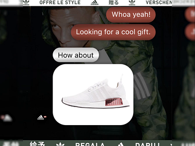 Project: Adidas animation brand design brand identity branding branding design chat chat app chat bot chatbot design identity branding illustration leisure lifestyle lifestyle brand motion design motion graphic motion graphic design motiongraphics video animation