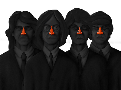 The Beatles abstract contemporary digital art digital illustration editorial illustration sabitfikir the beatles