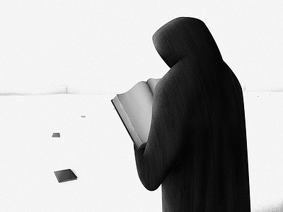 0x0 abstract black and white book contemporary contrast digital art digital illustration emptiness illustration lonely nothing