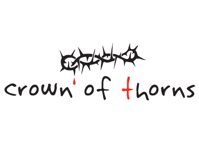 Crown Of Thorns black christ crown logo red thorns