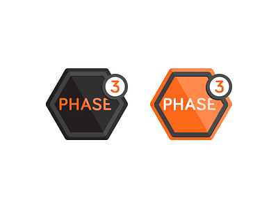 Phase 3 3 black hexagon orange