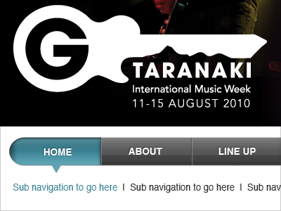 G Taranaki Logo + Nav aqua grey logo masthead navigation