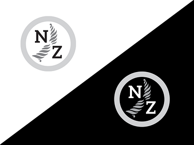 NZ Badge badge black fern new zealand nz silver