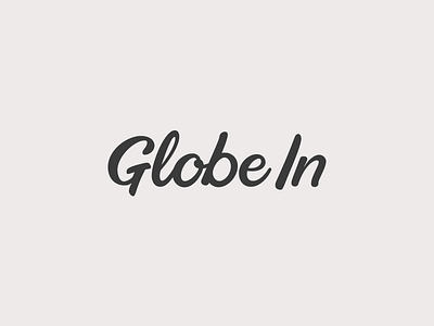 Globe In Wordmark Final artisan grey hand lettering wordmark