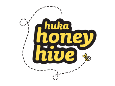 Honey Hive Final Logo bee black flight hive honey logo yellow