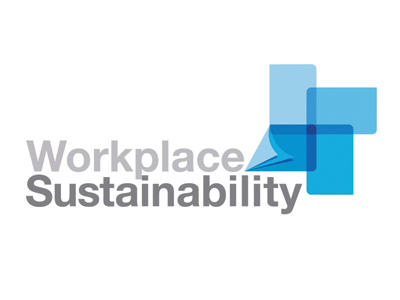 Workplace Sustainability blue cyan logo lounge paper sustainability windmill