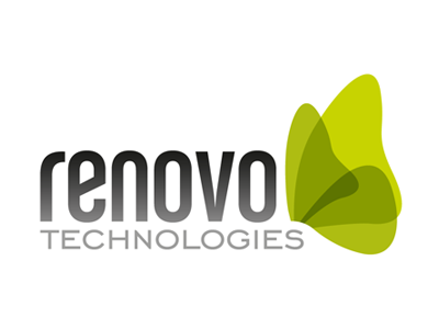 Renovo Technologies butterfly chalet comprine green tech logo lounge