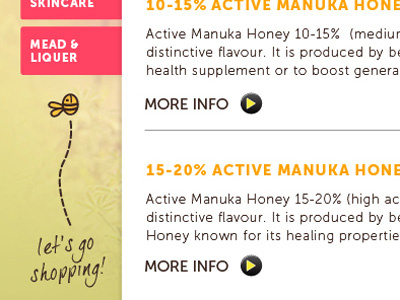 Honey Hive Shopping Tabs