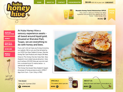 Honey Hive Home Page bees homepage honey website